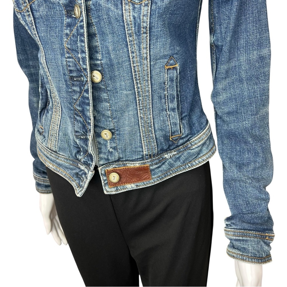 Pilcro and the Letterpress Anthropologie Blue Jean Jacket XS - Picture 3 of 7